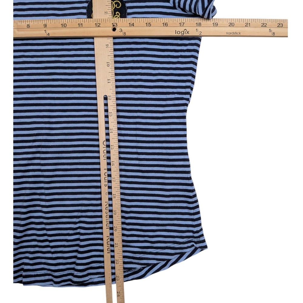 Lauren Ralph Lauren LRL Striped Crew Neck Shirt Top Women Small Blue Y2K Preppy - Picture 4 of 8